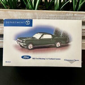 DEPARTMENT 56 Original Snow Village 1965 Ford Mustang 2+2 Fastback Custom Car